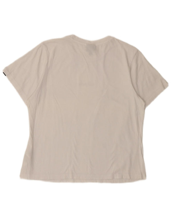 Женская футболка с рисунком Ellesse Top UK 14, большой белый хлопок