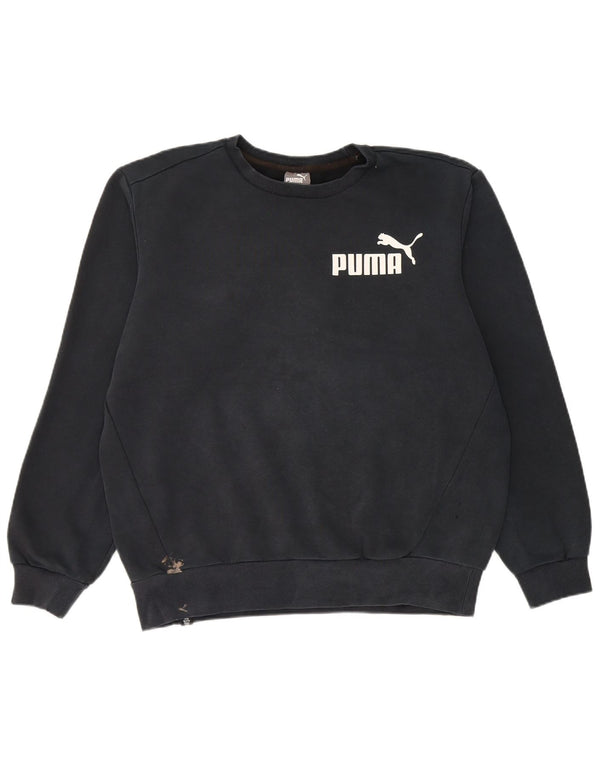 Puma Mens Graphic Sweatshirt Jumper Medium Black Cotton