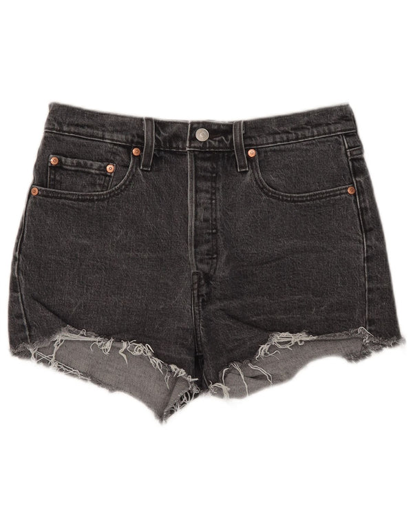 Женские джинсовые шорты Levi's 501 W28, средний черный, хлопок