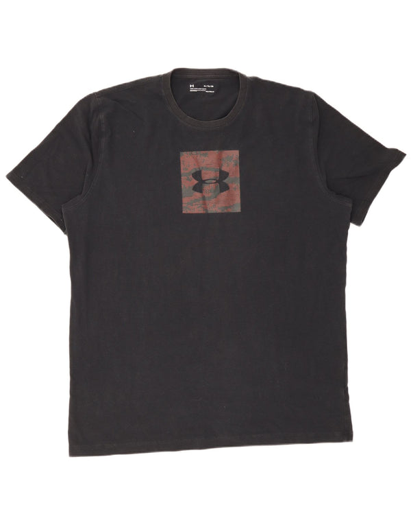 Мужская футболка с рисунком Under Armour Heat Gear, топ XL, черная