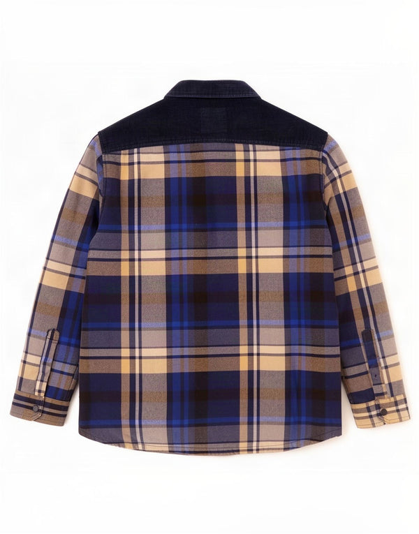 Мужская верхняя рубашка Marks & Spencer Lumberjack Shirt XL синяя клетка из полиэстера