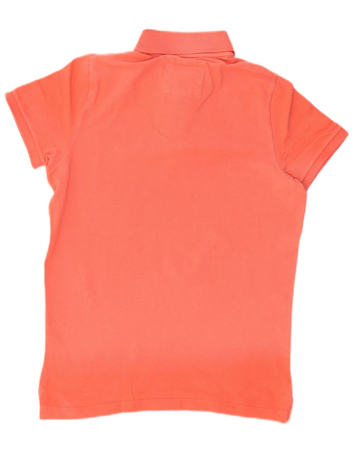 HOLLISTER Мужская рубашка-поло из хлопка среднего красного цвета