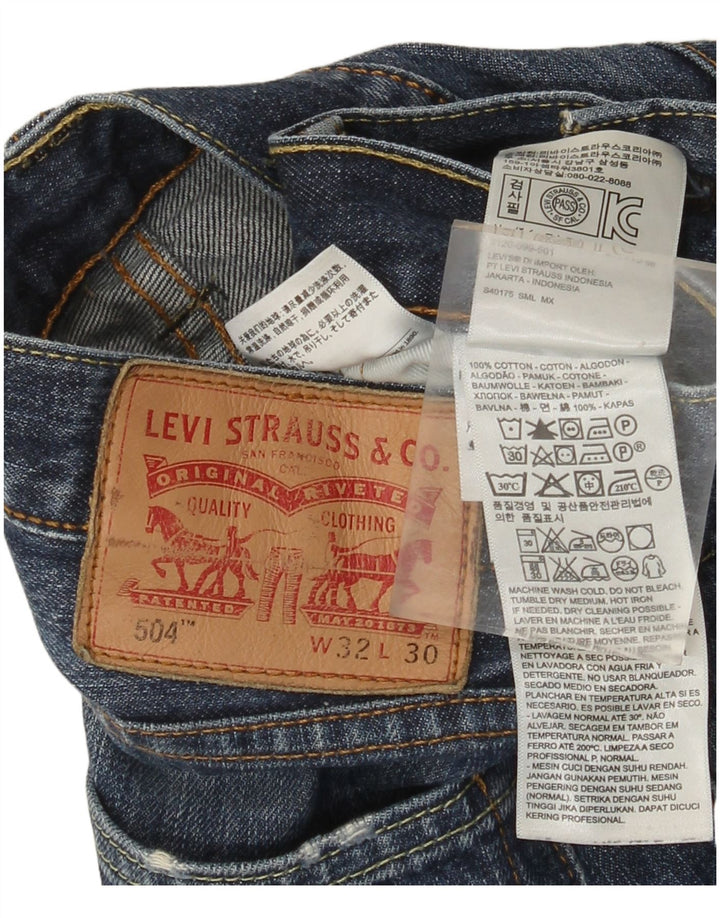Мужские прямые джинсы Levi's 504 W32 L30 синие