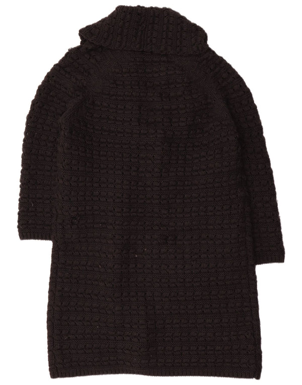 Женский длинный длинный открытый кардиган Zara UK 14, средний черный