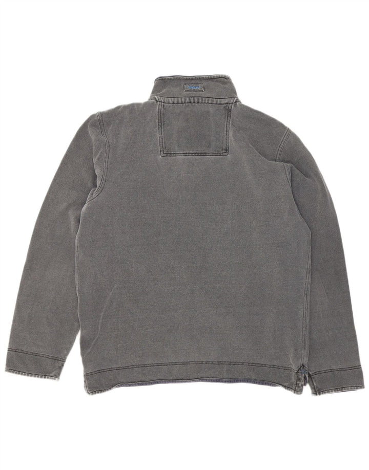 Crew Clothing Мужской свитшот с воротником на молнии, джемпер среднего серого цвета, хлопок