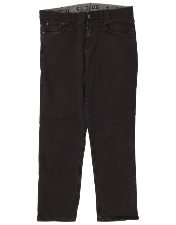 Мужские прямые джинсы IZOD стандартного кроя W34 L30, черный хлопок