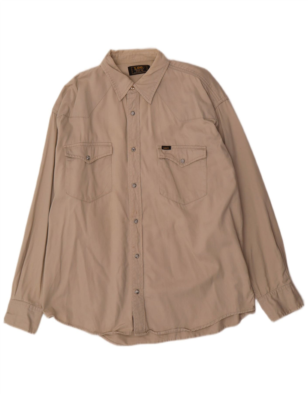 Рубашка мужская Lee XL бежевая, хлопок