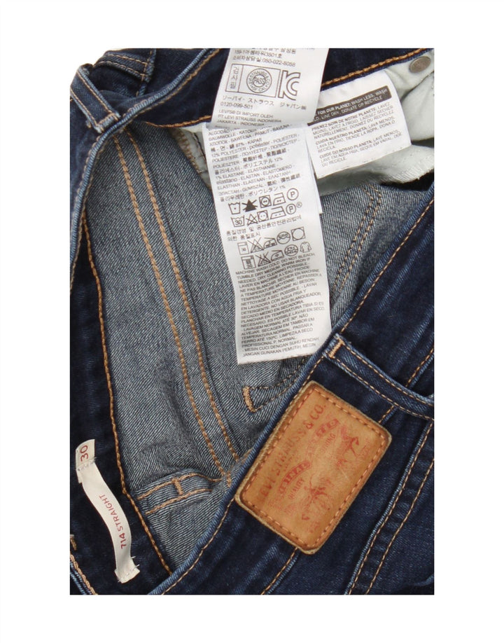 Женские прямые джинсы Levi's 714 W30 L32 темно-синие, хлопок