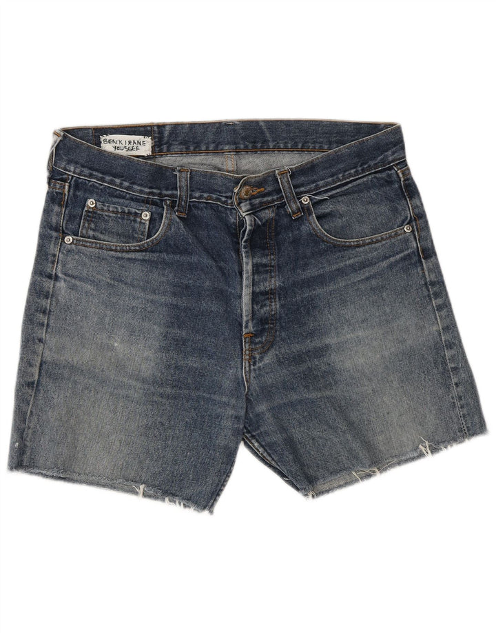 Мужские джинсовые шорты LEVI'S 501 W34, большие синие, хлопок