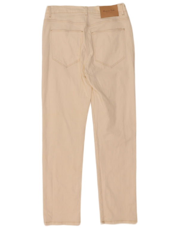 Женские прямые джинсы Massimo Dutti EU 40 Medium W30 L29 Off White Cotton