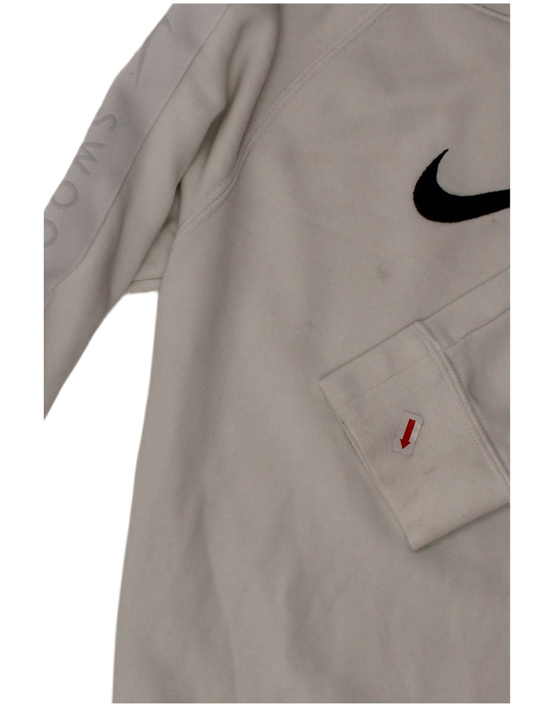 Джемпер стандартного кроя NIKE для мальчиков с логотипом Swoosh, 8–9 лет, маленький белый