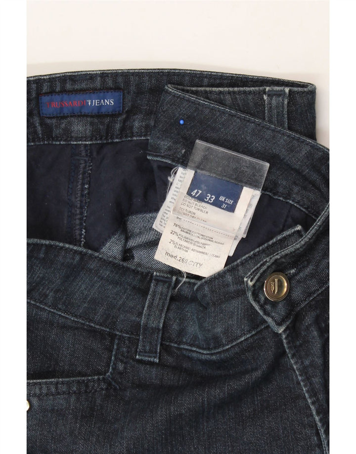 TRUSSARDI Womens Slim Jeans W31 L28 Navy Blue Cotton Vintage Trussardi and Second-Hand Trussardi from Messina Hembry 