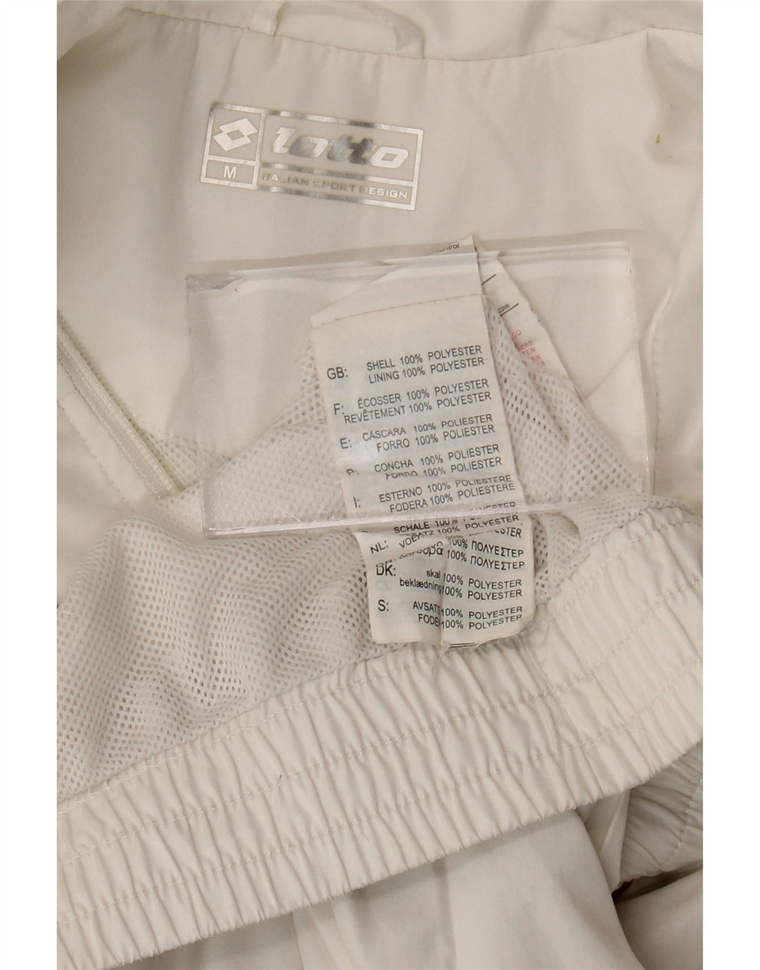 Lotto Мужской спортивный костюм, верхняя куртка, средний белый полиэстер