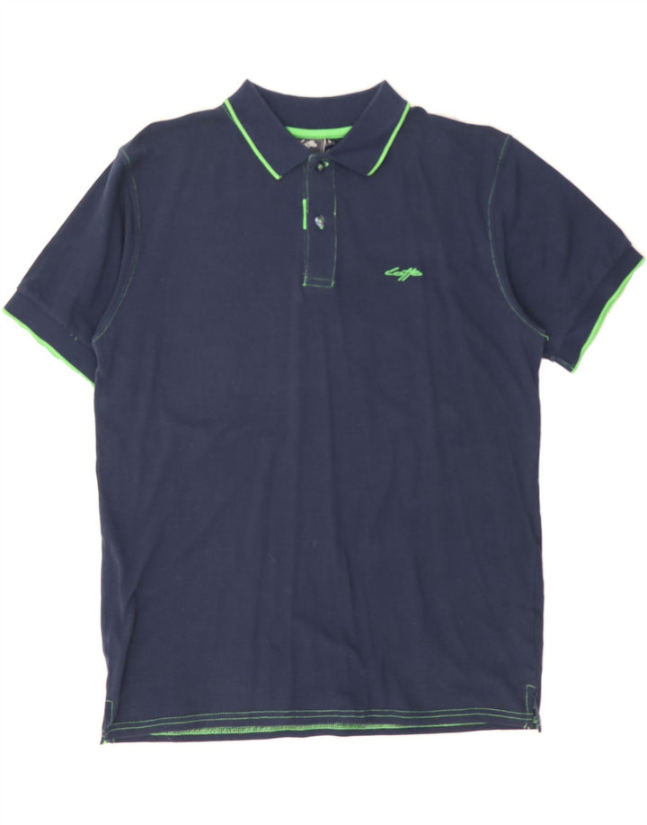 LOTTO Mens Polo Shirt Large Navy Blue Cotton Vintage Lotto and Second-Hand Lotto from Messina Hembry 