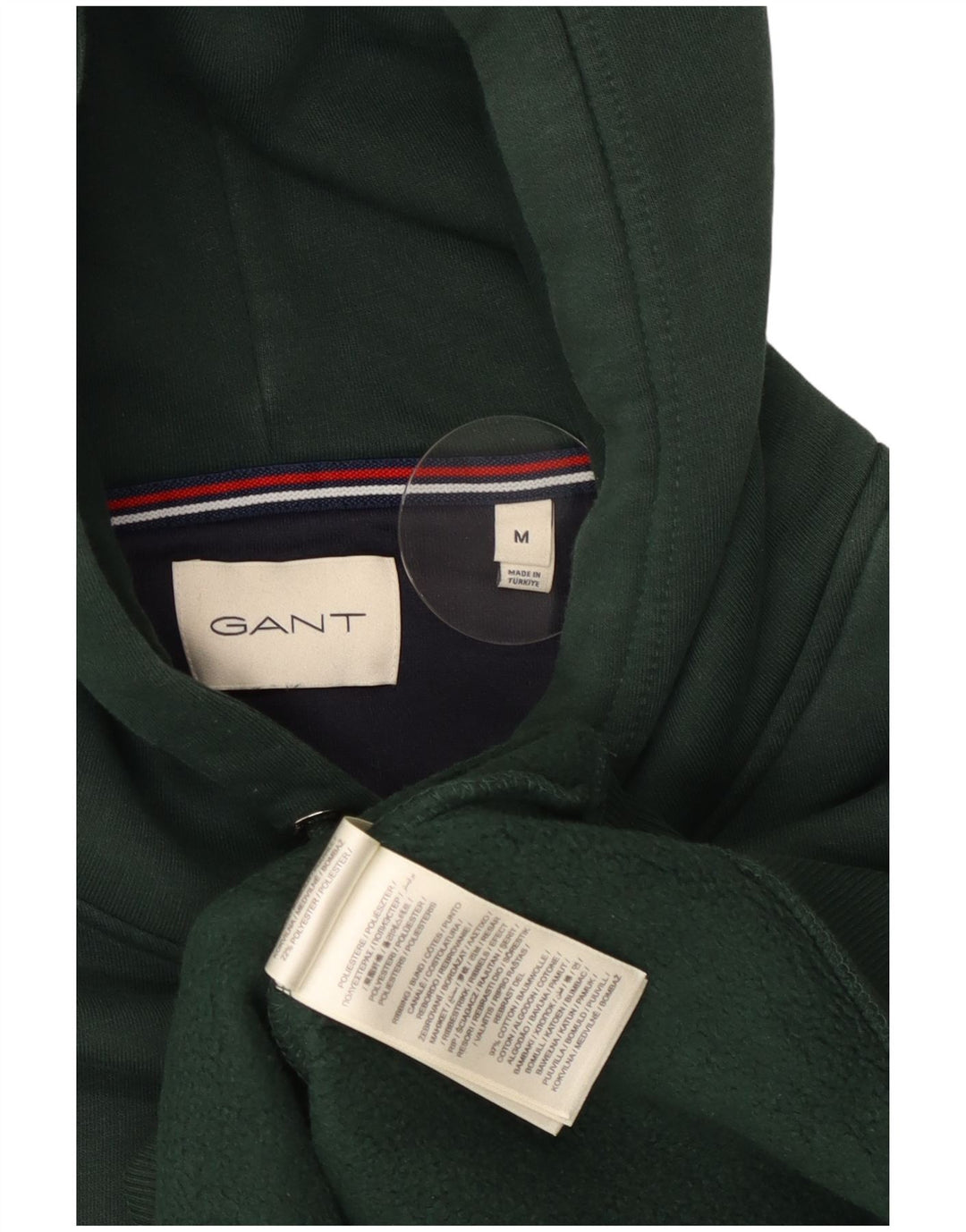 Мужской джемпер с капюшоном Gant, хлопковый средний зеленый цвет