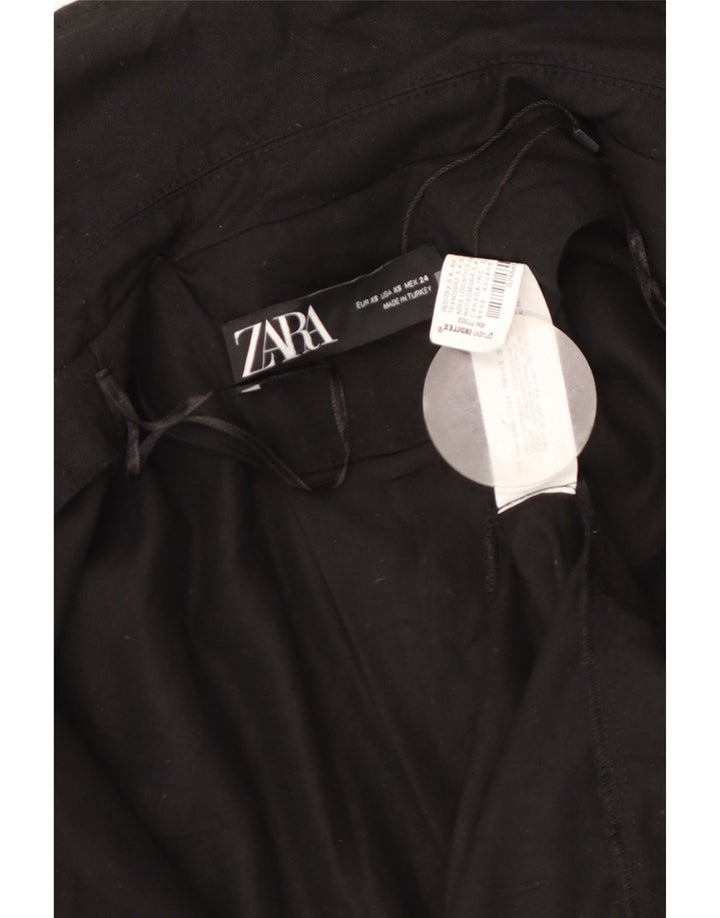 Женское платье с запахом Zara UK 6 XS, черное из лиоцелла