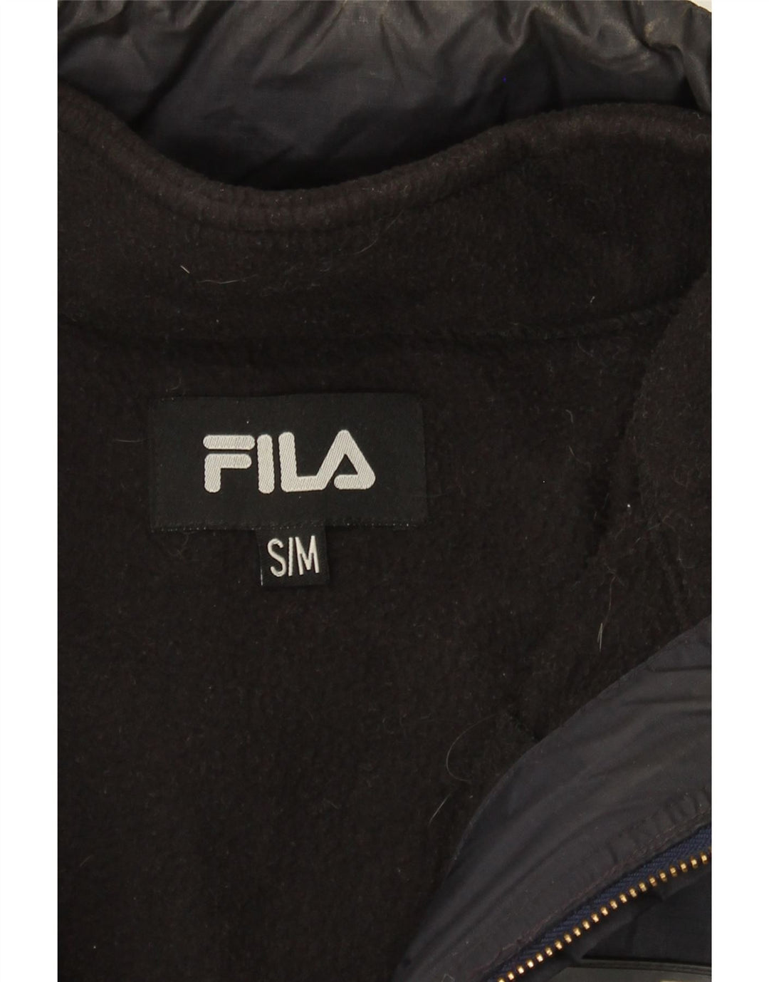 FILA Mens Hooded Windbreaker Jacket UK 36 Small Navy Blue Polyamide Vintage Fila and Second-Hand Fila from Messina Hembry 