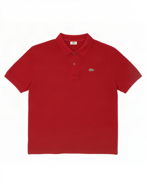 Мужская рубашка-поло Lacoste, размер 6 XL, красный хлопок