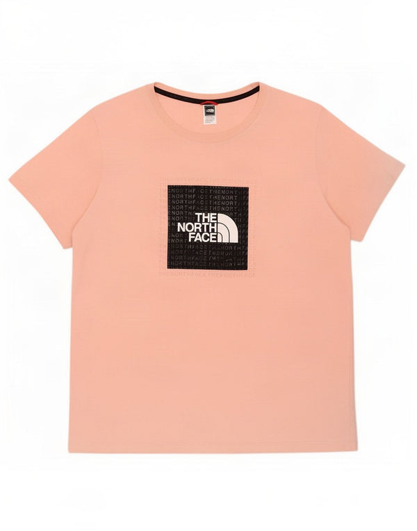 Женская футболка с рисунком The North Face Top UK 18 XL, розовый хлопок
