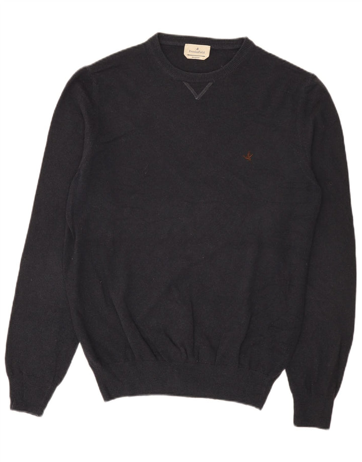 Мужской джемпер с круглым вырезом Brooksfield IT 50 Medium Grey Wool