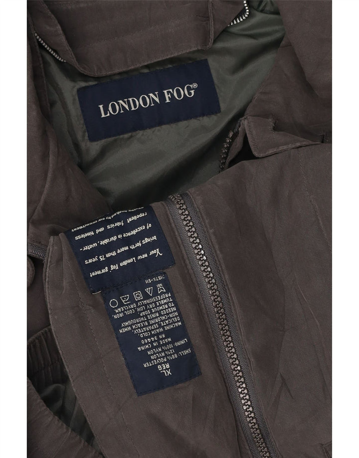 Мужская куртка-бомбер LONDON FOG UK 42 XL Серый Полиэстер