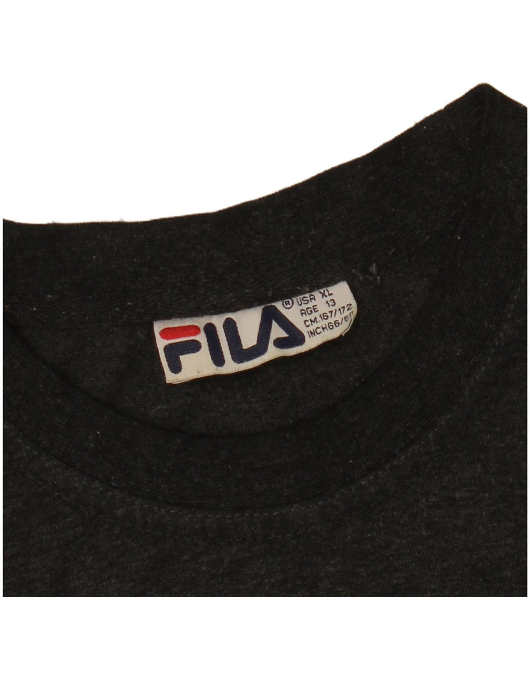 Футболка FILA с рисунком для мальчиков, топ 13–14 лет, размер XL, черный хлопок