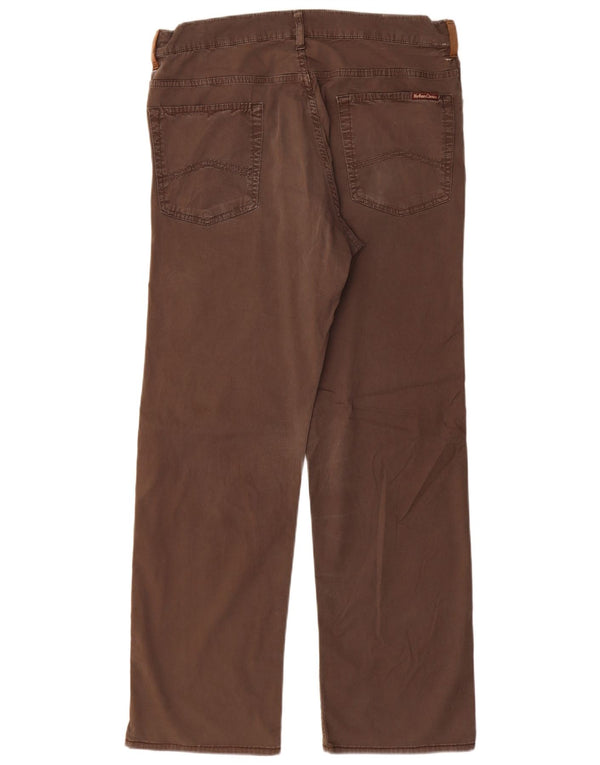 MARLBORO CLASSICS Мужские прямые повседневные брюки W34 L31 Коричневые хлопковые брюки