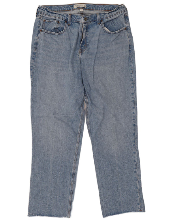 Женские прямые джинсы Abercrombie & Fitch со средней посадкой W32 L28 синие 90-е