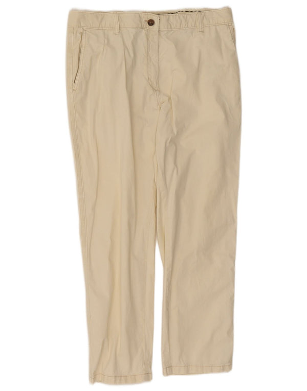 Женские укороченные брюки Marks & Spencer UK 14, большие W32 L25 Off White