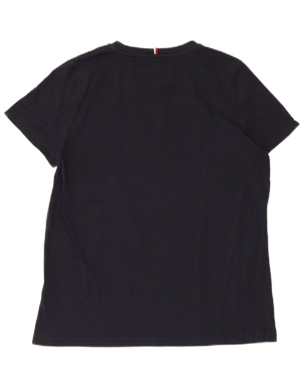 TOMMY HILFIGER Женская футболка с рисунком Top UK 12 Medium Navy Blue Хлопок