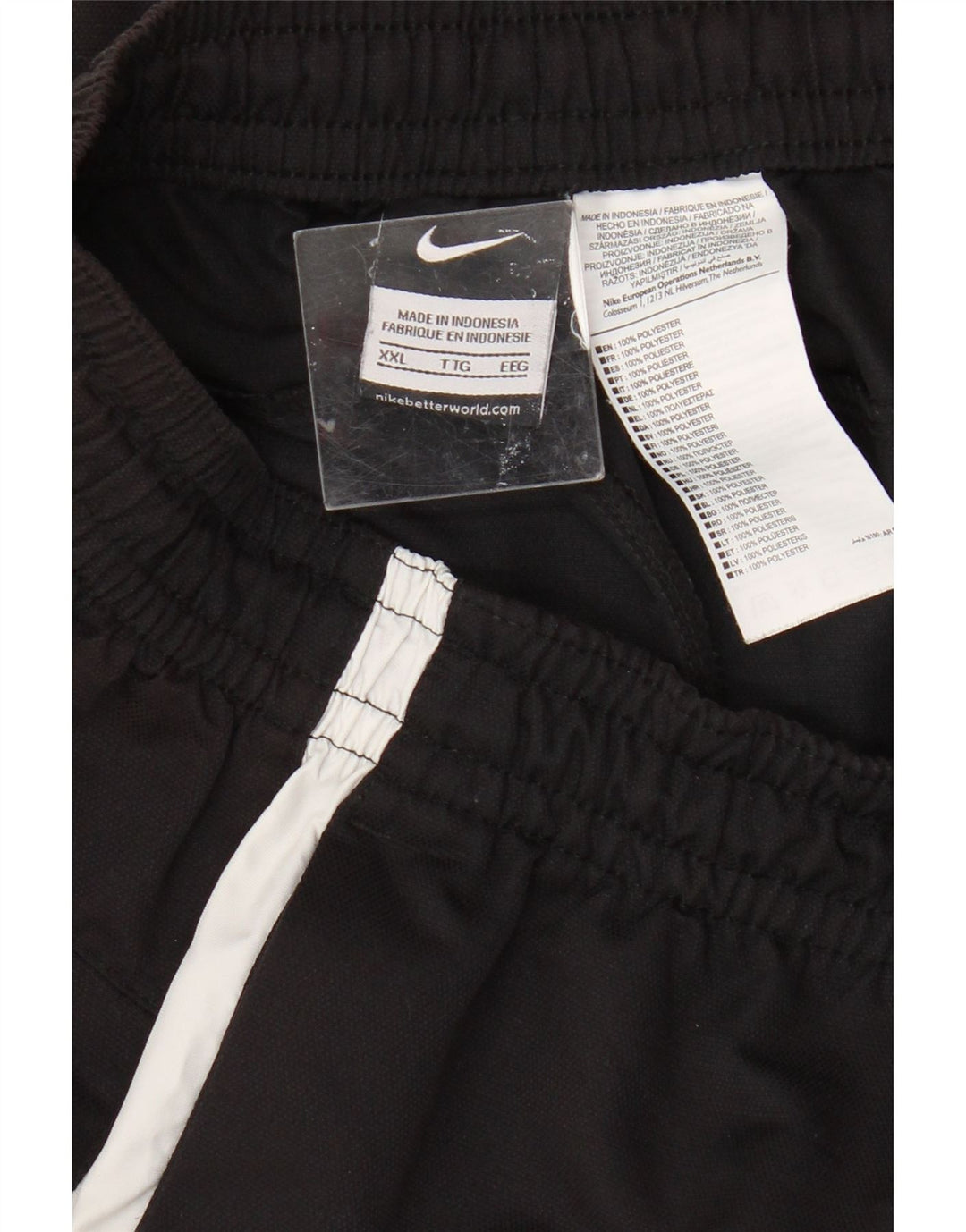Мужские спортивные шорты Nike 2XL, черные, полиэстер с цветными блоками