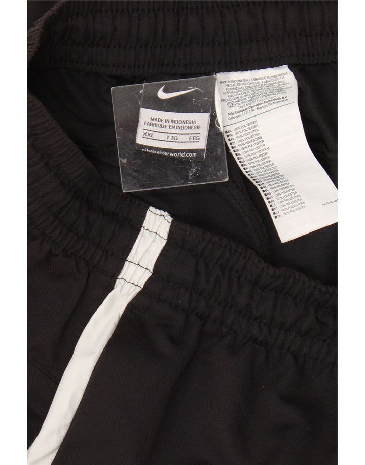 Мужские спортивные шорты Nike 2XL, черные, полиэстер с цветными блоками