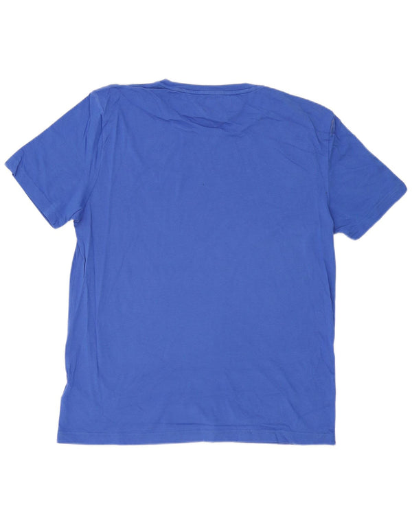 TOMMY HILFIGER Мужская футболка с рисунком Топ 2XL Синий Хлопок