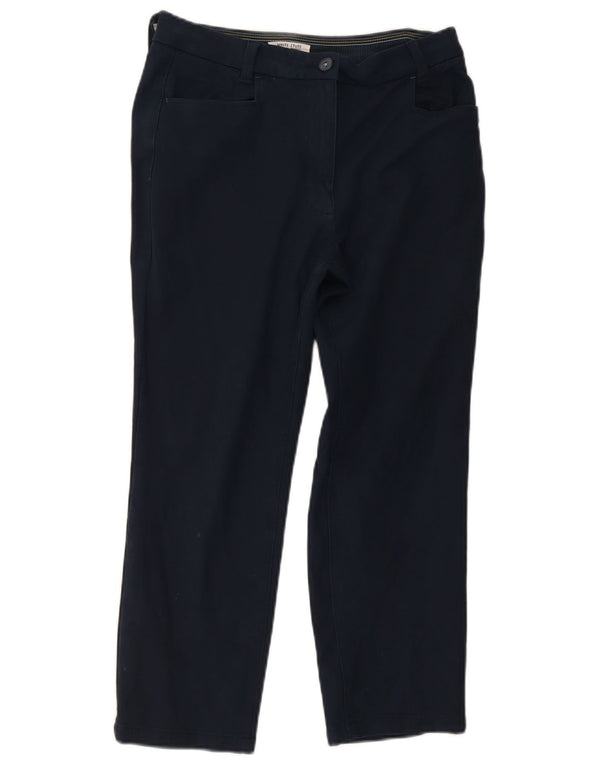 White Stuff Womens Petite Casual Trousers UK 10 Small W28 L25 Navy Blue