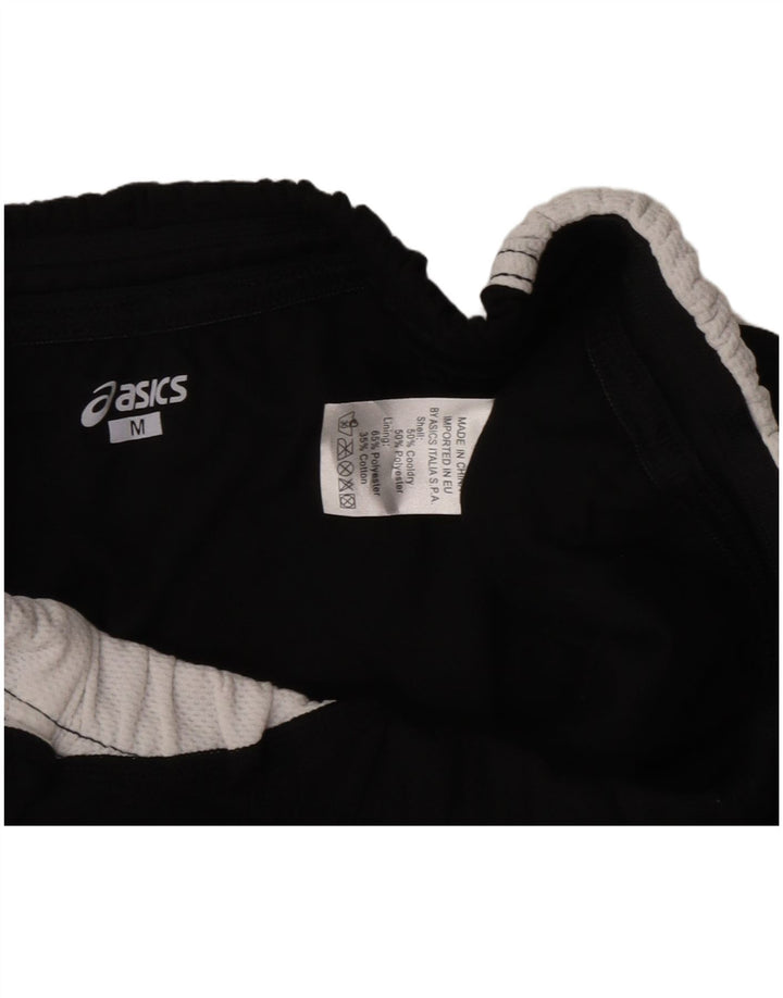 Женские спортивные шорты с рисунком Asics UK 12, средние черные, полиэстер с цветными блоками