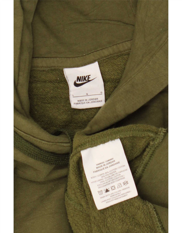 Мужской джемпер с капюшоном Nike, большой размер, цвет хаки, хлопок