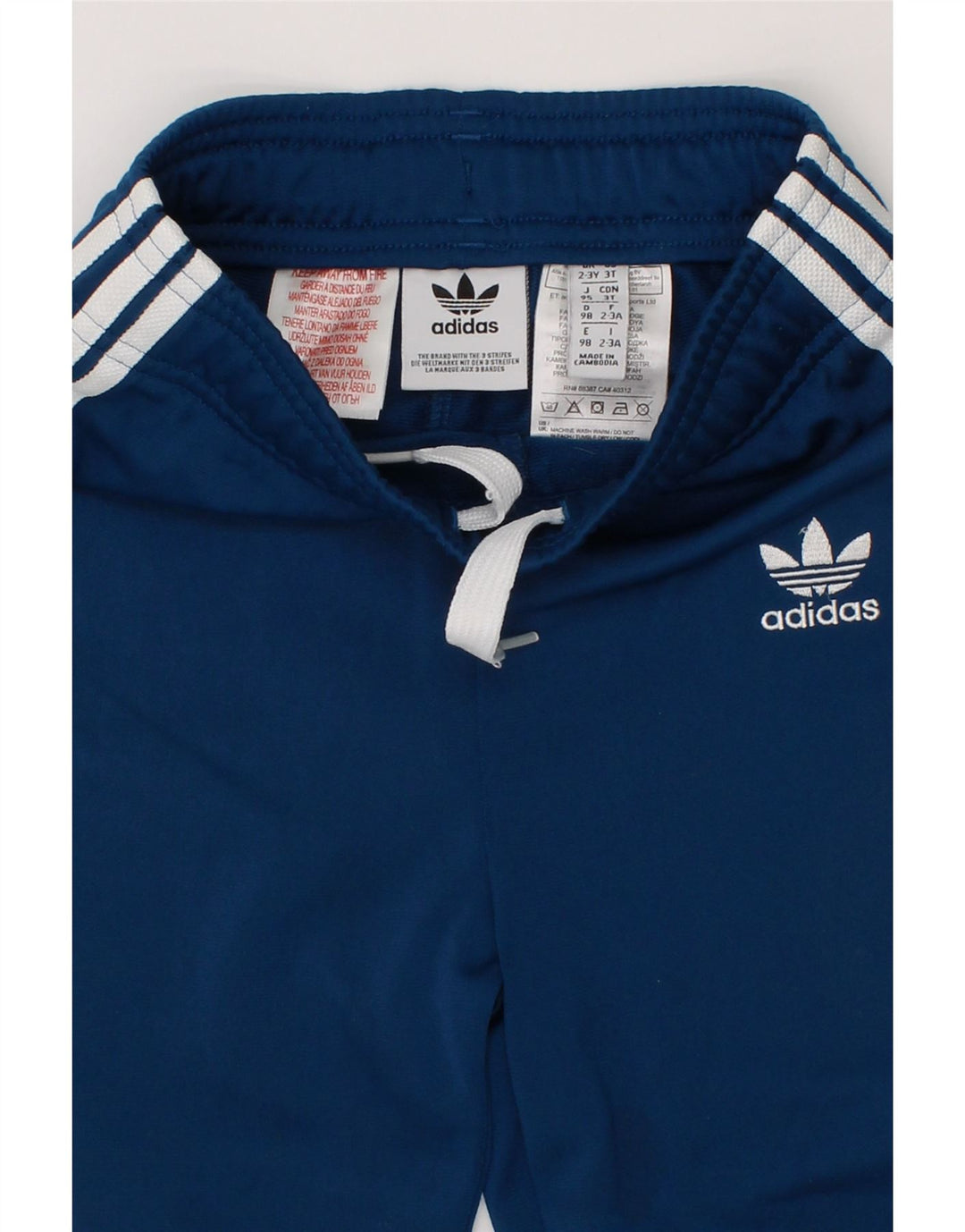 ADIDAS Boys Joggers Tracksuit Trousers 2-3 Years  Navy Blue Polyester Vintage Adidas and Second-Hand Adidas from Messina Hembry 
