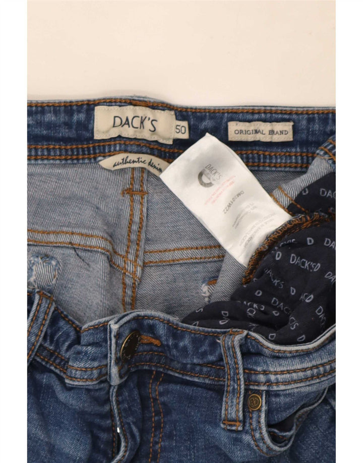 Мужские прямые джинсы Dack's Regular Fit IT 50, большие W34 L28, синий хлопок