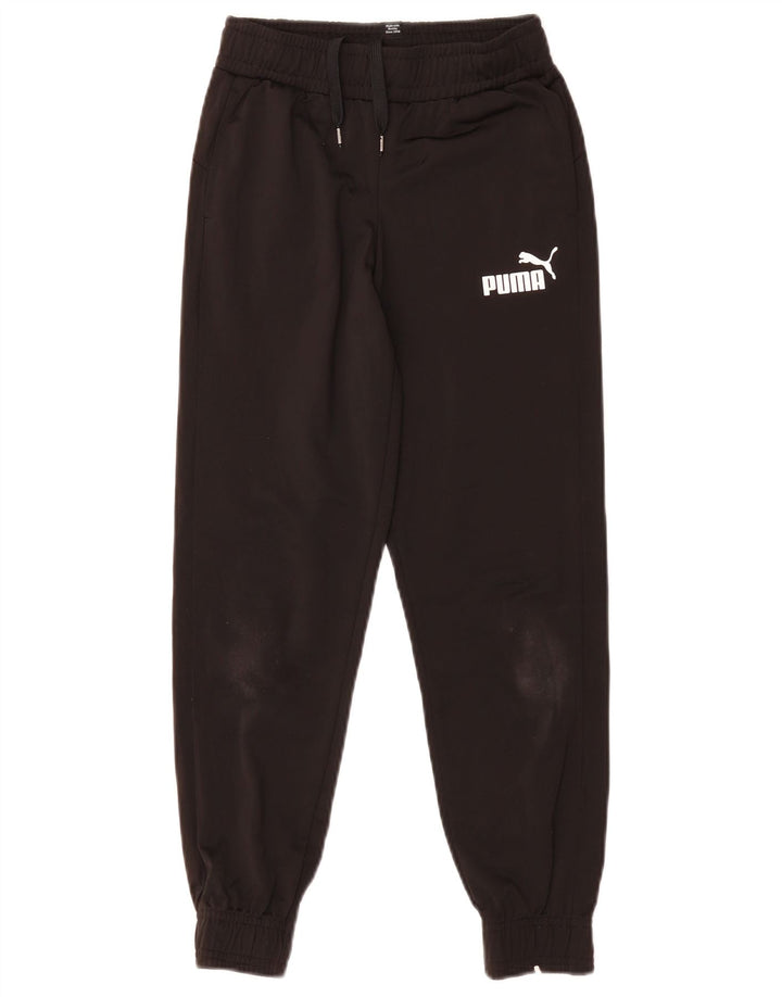PUMA Boys Tracksuit Trousers Joggers 9-10 Years  Black Polyester