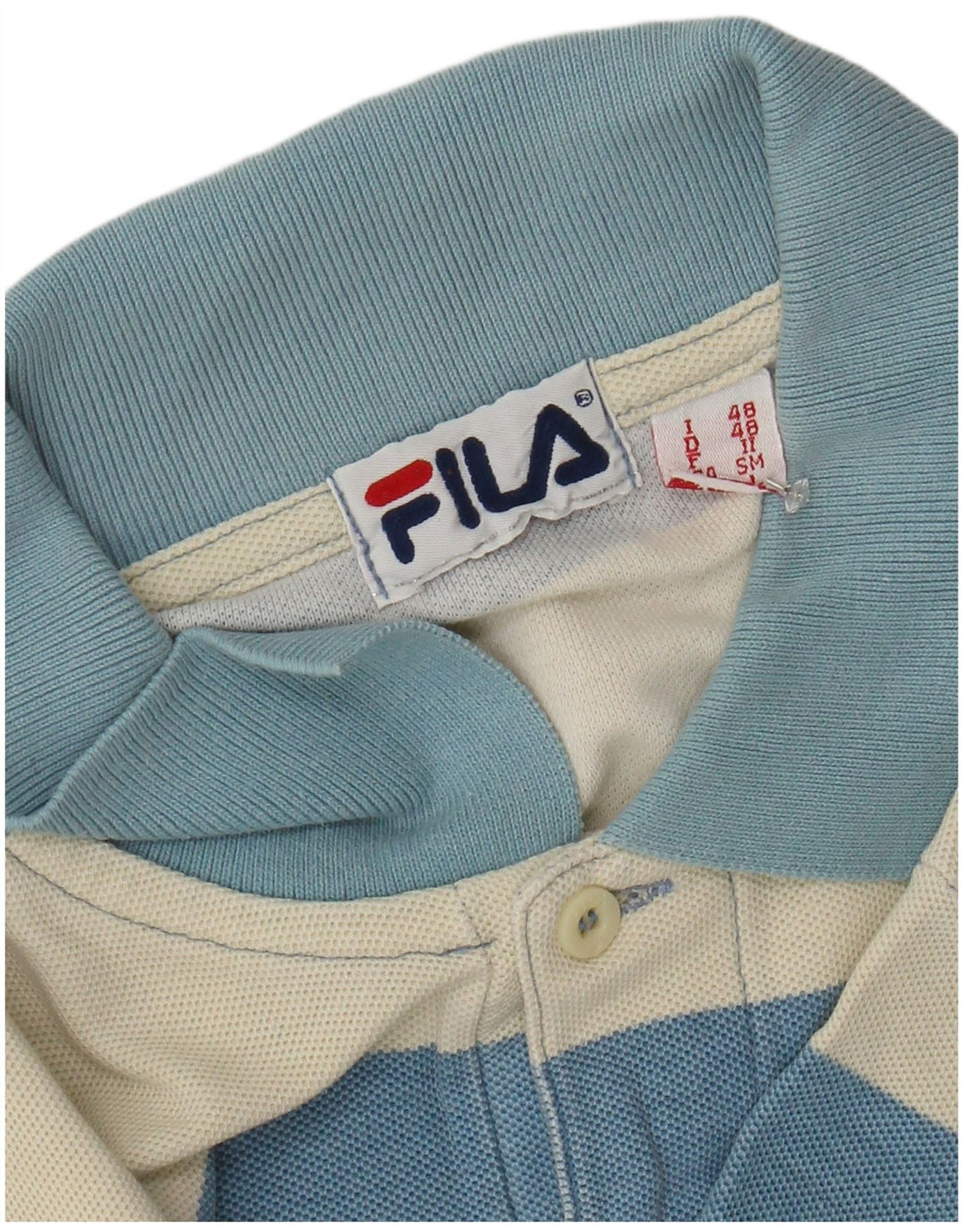 Мужская рубашка-поло FILA IT 48 Medium Blue Striped