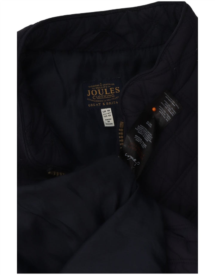 Женский стеганый жилет JOULES UK 14, большой размер, темно-синий, полиэстер