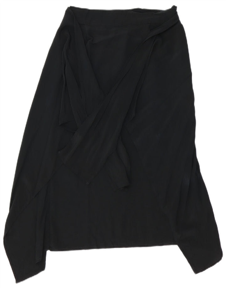 MAX MARA Женская асимметричная юбка с запахом Pianoforte IT 40 Small W28 Черная