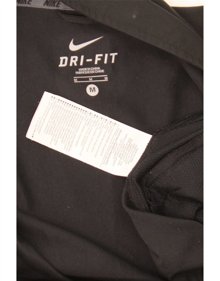 Мужская спортивная куртка Nike Dri Fit, средний черный полиэстер с цветными блоками