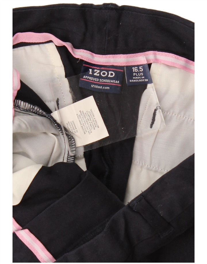 Прямые брюки-чиносы IZOD для мальчиков 15–16 лет W30 L29, темно-синие, хлопок