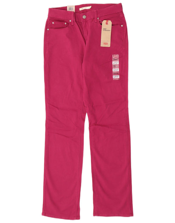 Женские прямые джинсы Levi's 505 со средней посадкой, США 6, средний размер W28 L32, розовый хлопок