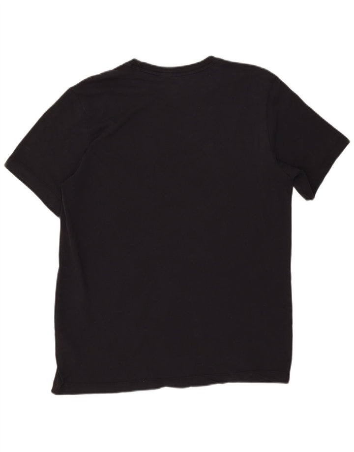 Мужская футболка Nike Dri Fit из хлопка среднего размера, черная
