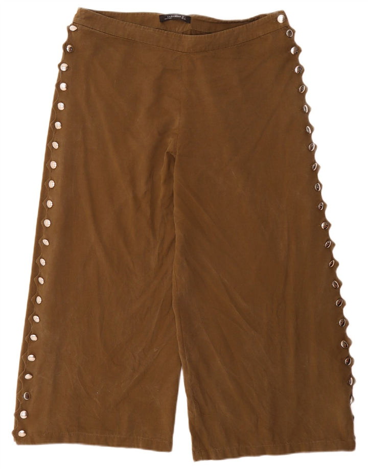 Женские капри Zara большие W32 L24 хаки