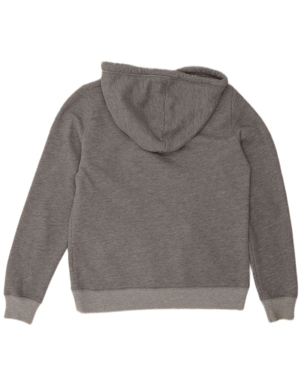 Женский джемпер с капюшоном Hollister UK 10, маленький серый хлопковый логотип