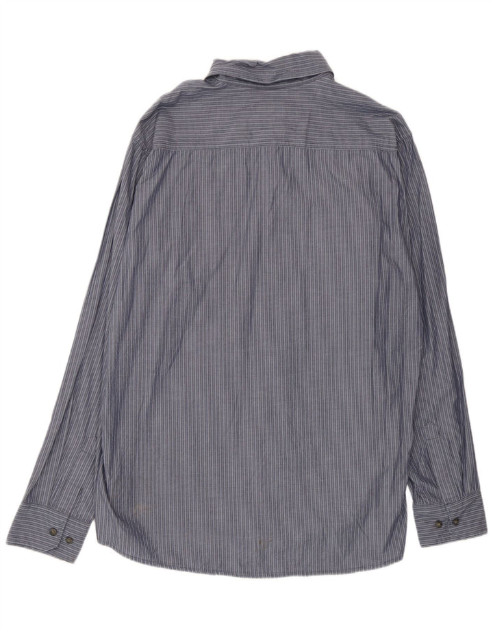 Мужская рубашка Wrangler XL из хлопка в синюю полоску