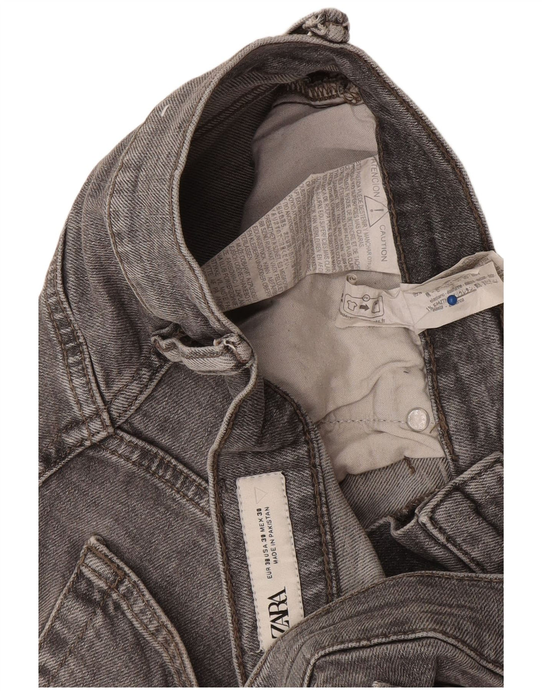 Мужские узкие джинсы Zara EU 38 Small W30 L29 Серый хлопок